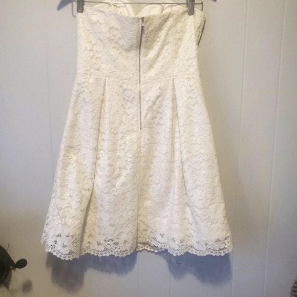 NWOT LILLY PULITZER MARIELLE CAMEO WHITE RACE FOR THIS LACE STRAPLESS DRESS - Picture 8 of 15